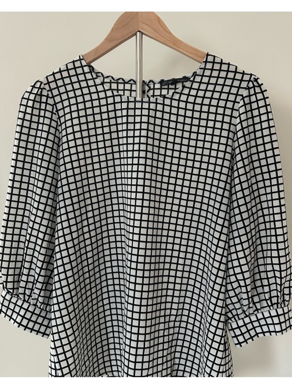 Black & White Checkered Women's Top